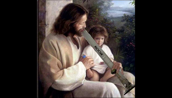 Jesus hits bong