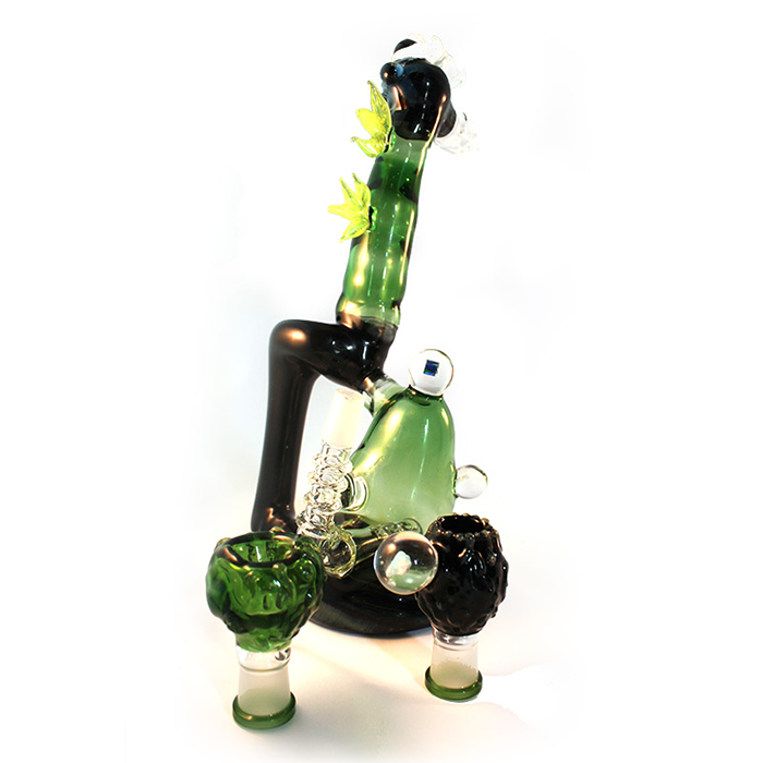 green quaddrupal bubbler bong